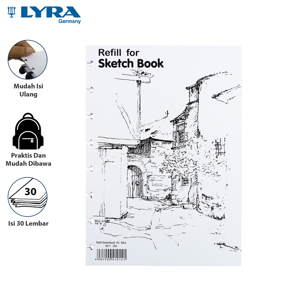 

LYRA Kertas Isi Ulang Buku Sketsa Ukuran A5 30 Lembar Sketch Book Refill Buku Bergambar LYR-9211250