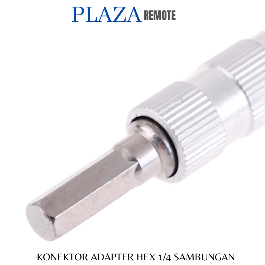 HEX SOCKET KONEKTOR SAMBUNGAN ADAPTER 1/4 (4CM)