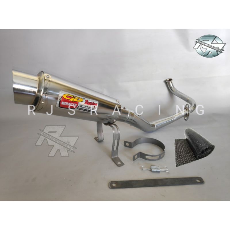 Knalpot Racing CLD FULL SYSTEM Beat Fi/New Beat Karbu/Old  Mio Sporty Mio Smile Mio M3 /J / Z Mio GT Xeon GT/RC Xeon karbu Scoopy  Soul GT Fino Fi X Ride Spin Nex Sky Wife Sky Drive Vario 110 Karbu Vario 125 Old Vario 125/150 Led Freego Nex 2 Fazzio Genio