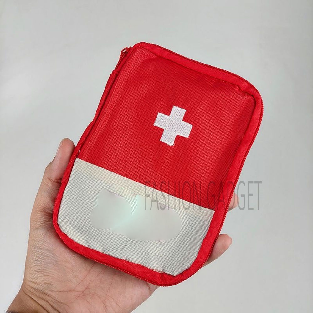 Tas P3K Kecil Tas Obat P3K Mini Slot Banyak Tas First Aid Kit Bag Portable Dompet Obat Dompet P3K Tas kecil Tas Mini Dompet Kecil Dompet Mini - Warna Acak