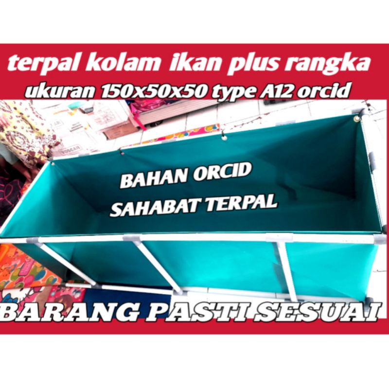 terpal kolam ikan bahan orcid uk 150x50x50 type A12 asli korea orcid
