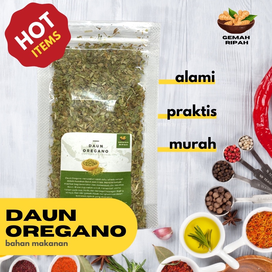 

Oregano Bumbu Dapur Bumbu Eropa Rempah Original Herbs Italian Seasoning Daun Kering Dried Western Herbs Oregano Leaves Topping Food Piza Pizza