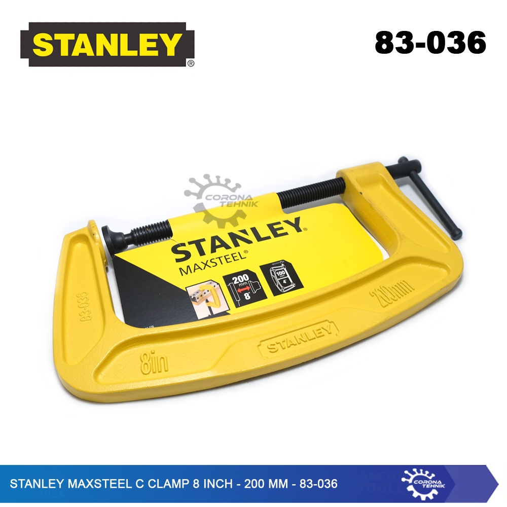 83-036 - Stanley MaxSteel C Clamp / G Clamp 8 Inch - 200 mm