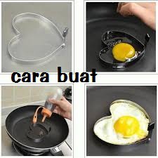 Cetakan Telur Ceplok Love Bulat Bintang Beruang Bunga - Cetakan Pancake, Telur, Kue Bentuk Lucu Lucu