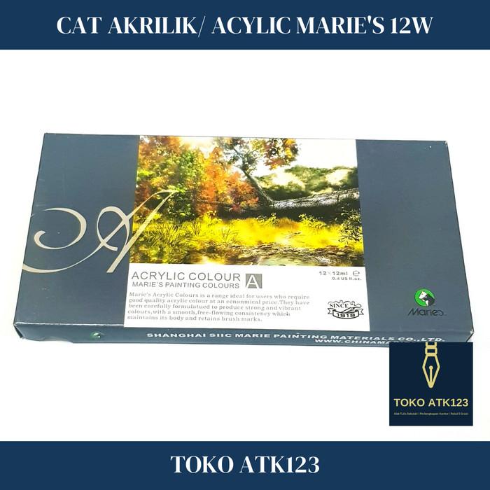 

BEST SELLER! CAT AKRILIK / ACRYLIC COLOUR / CAT LUKIS MERK MARRIES 12 WARNA ALAT LUKIS MURAH TERLENGKAP AL3