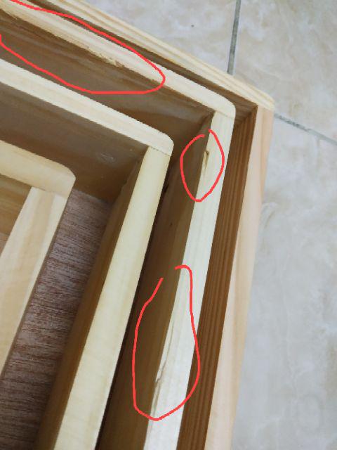 Kayu Jati Belanda Kotak Seserahan Hantaran Isi 4 Mika Warna Natural