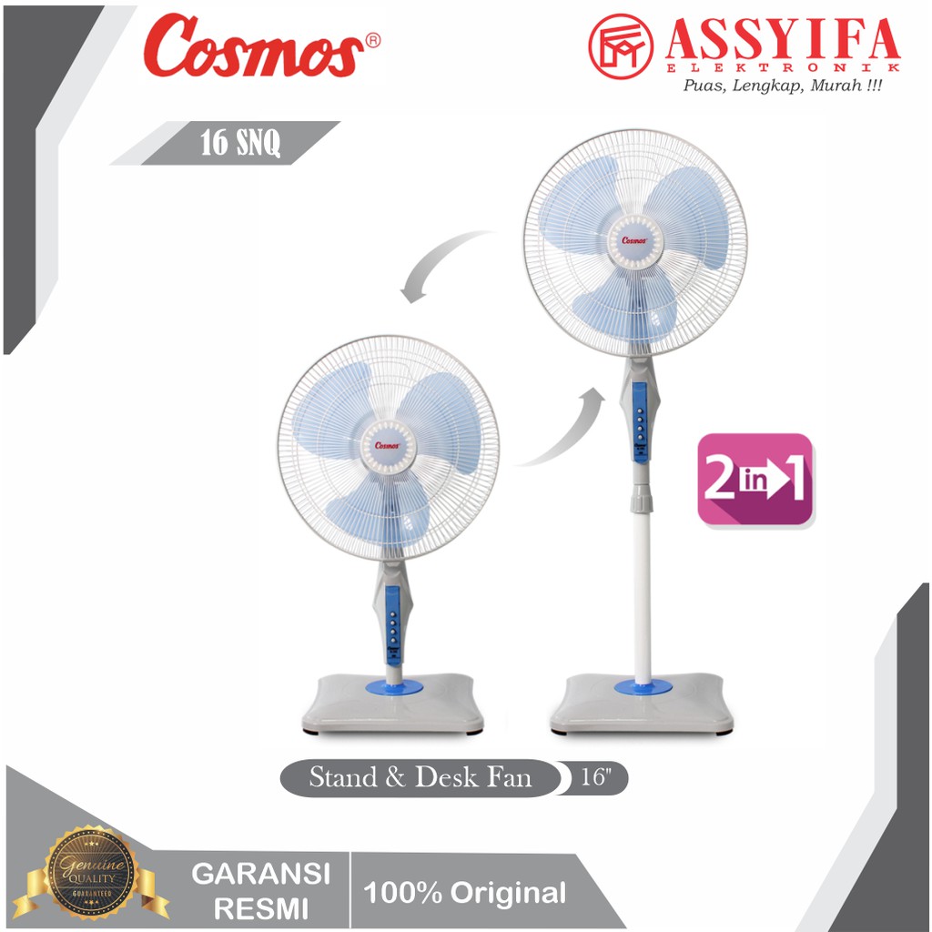 KIPAS ANGIN BERDIRI STAND FAN COSMOS 16SNQ 100% ORI