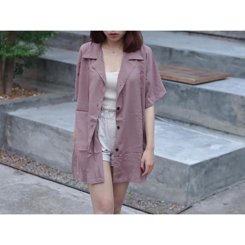 OVERSIZED SHIRT KEMEJA OVERSIZE BLAZER XXL A052