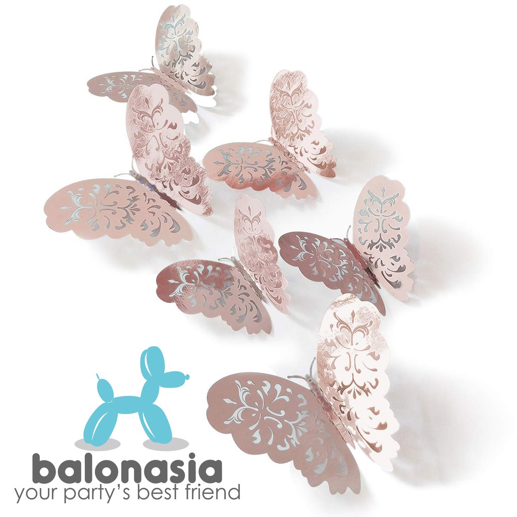 Download Balonasia Sticker 3d Butterfly Stiker 3d Kupu Kupu Shopee Indonesia