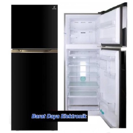 POLYTRON KULKAS BELLEZA JUMBO Kulkas 2 Pintu 300L PRM430X-BLACK