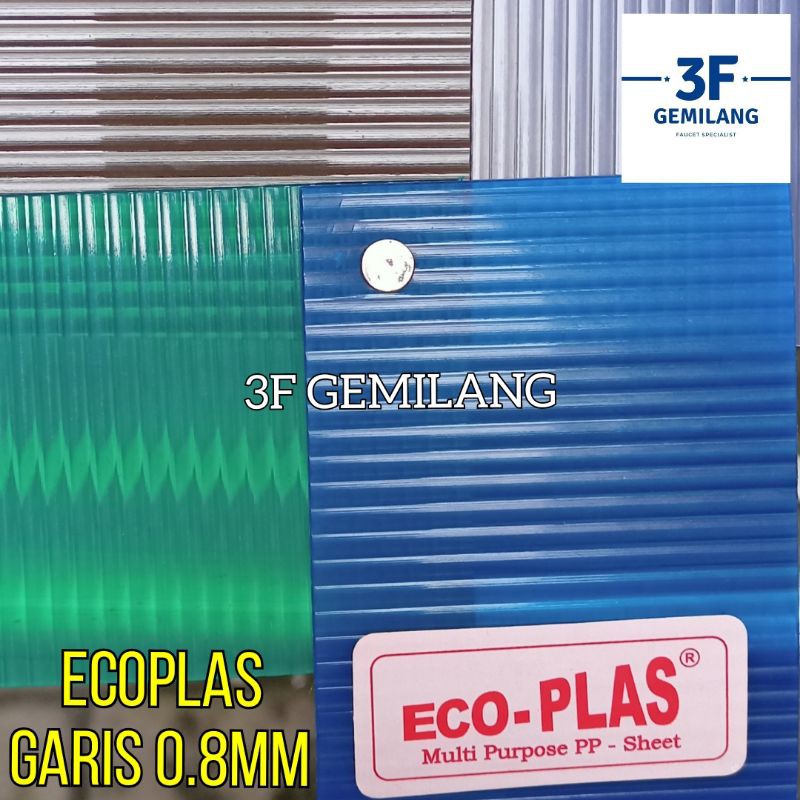 Fiber Plastik Penutup Pagar ECOPLAS GARIS 0.8mm Meteran