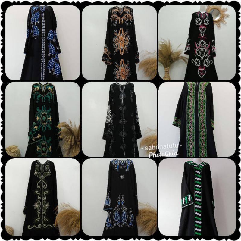 Mukena Sholat Abaya Hitam Jetblack