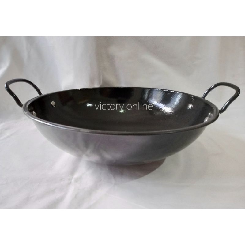 Wajan Penggorengan Enamel Anti Lengket 34 cm / Non-Stick Wok