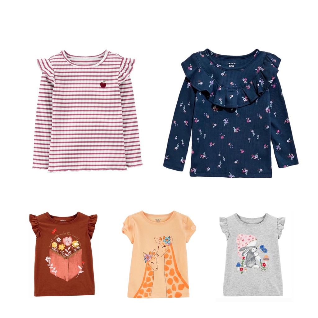 Baju kaos Atasan anak balita perempuan carters/ Kaos balita perempuan cantik