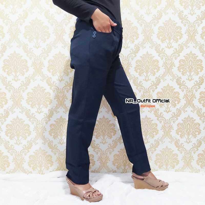 Celana Big Size Wanita Formal Bahan Kerja Jumbo Kantoran (UKURAN S - 5L) NR_Outfit Official COD