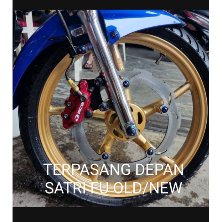 CAKRAM DISC PIRINGAN SET DEPAN BELAKANG TDR SATRIA FU GSX 150 ORIGINAL TDR T.MAX