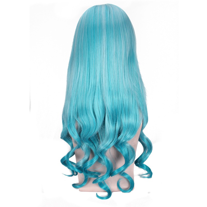 LOL-22 wig rambut palsu lolita cosplay harajuku daily tosca sea blue