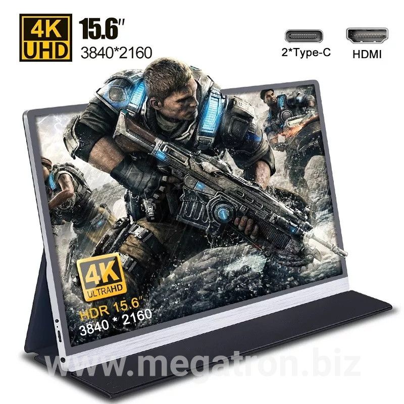 Portable 4K LED Monitor 15.6 inch (input: USB type-C dan HDMI) - HDR