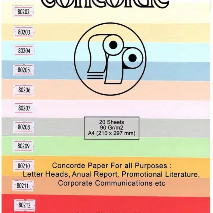 

Kertas Concorde 90gr Ukuran A4