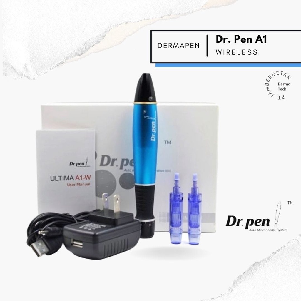 Dr.pen a1 wireless a1-w dermapen mts alat bb glow sulam alis bibir bopeng scar  ada m7 m5 mym