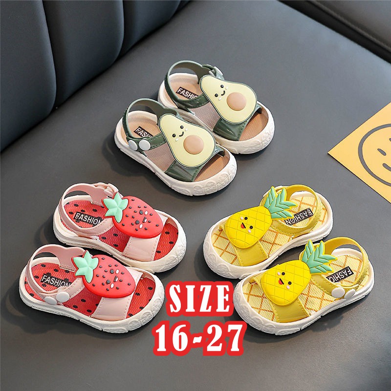 Sepatu Sandal Bayi Anak Casual Motif Buah Lucu