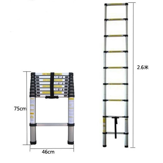 #Tangga Teleskopik 2.6M / Tangga Lipat Aluminium/ Tangga Mini Portable/ Tangga Susun Teleskopic/ Tangga Telescopic