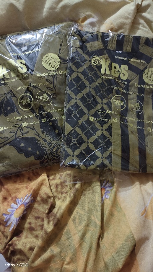 Sarung Batik Solo Set Kemeja Batik Lengan Panjang Motif Kupusaka Kawung Original Bahan Adem & Halus