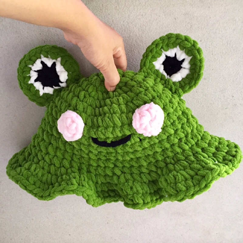 Bucket Hat Kodok/Topi rajut Kodok