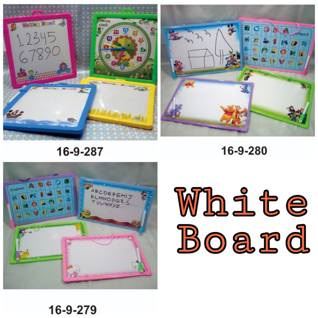

White Board Papan Tulis anak kecil lengkap