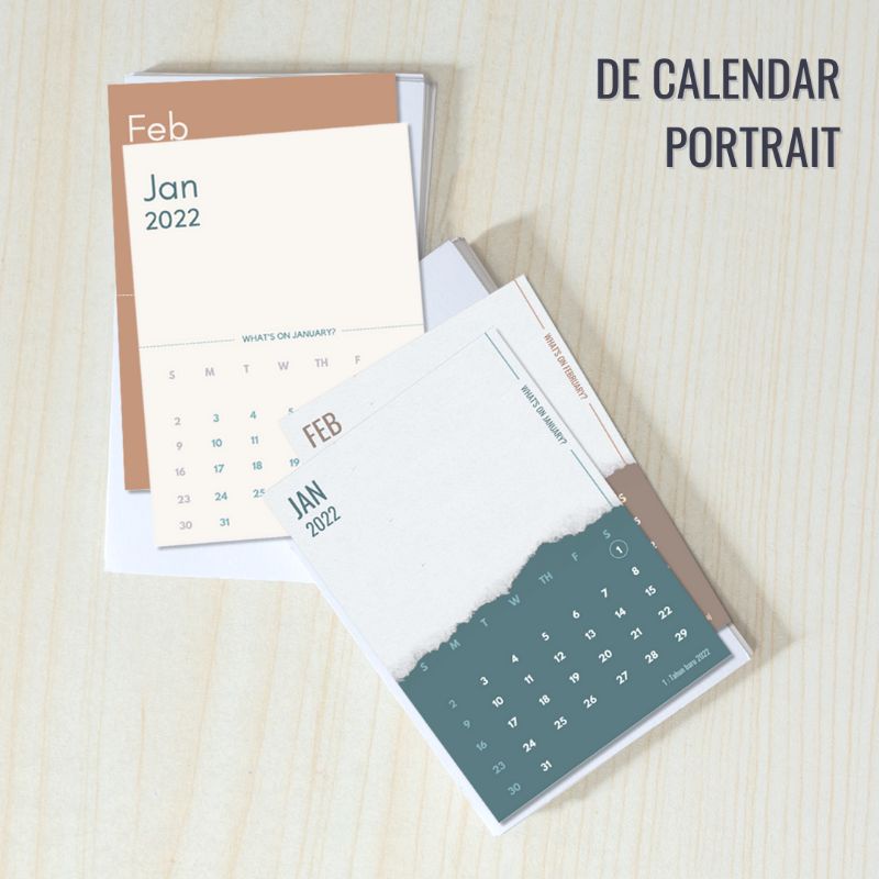 

Kalender Meja Portrait 2022 (Desk Calendar A6)