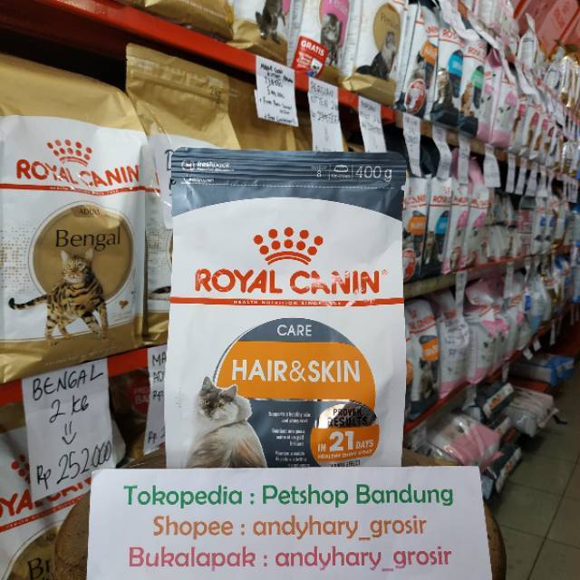 Royal Canin Hair & Skin 400 gr Freshpack Dry Cat Food RC ...