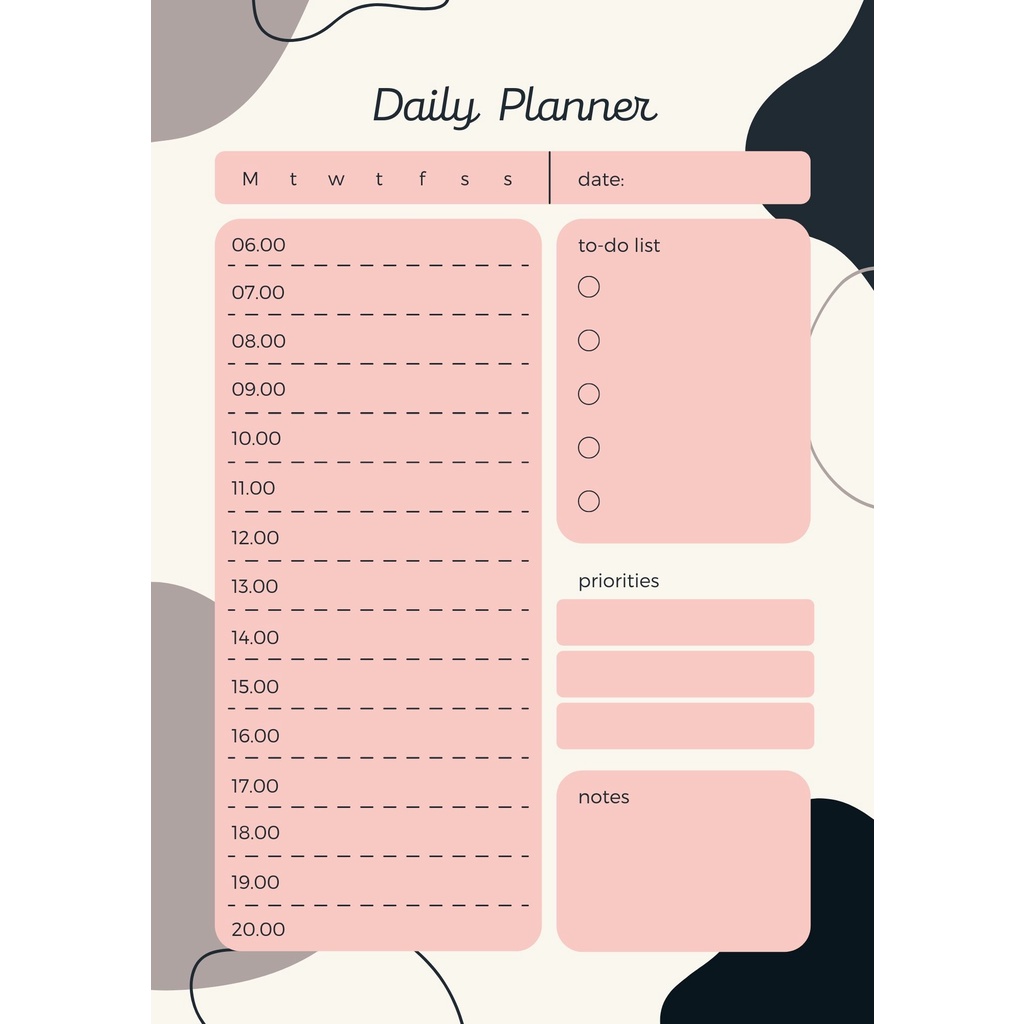 

21 lembar bolak balik isi Binder daily Planner | Weekly Planner | Monthly Planner | My Notes