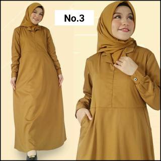  Baju  Gamis Wanita Warna Khaki Gelap Seragam Pns  Pdh Dinas  