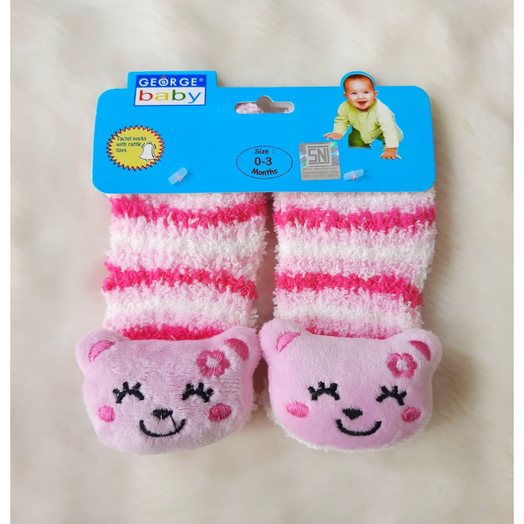 George Baby Kaos Kaki Tactel Toys Kaos Kaki Bulu Boneka Bayi 0-12 Bulan