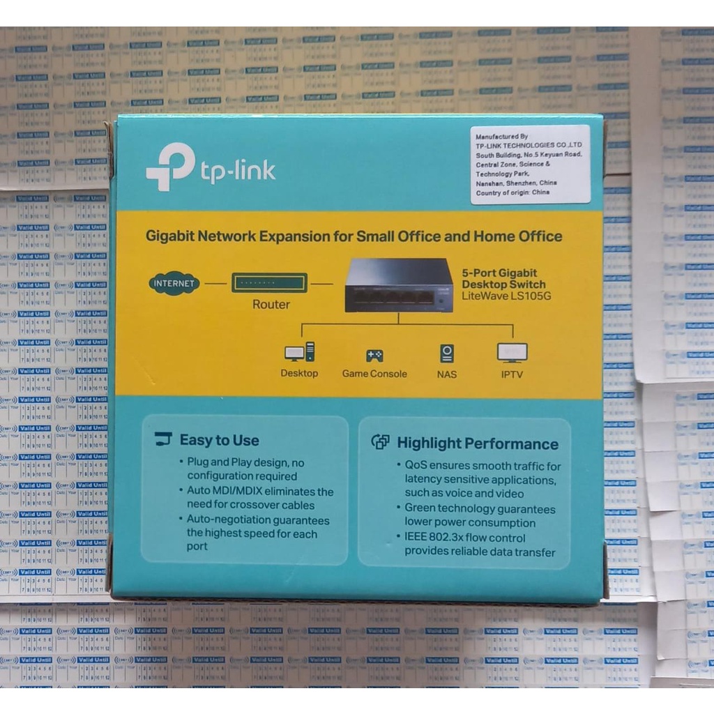 TP-LINK LS105G 5-Port 10/100/1000Mbps Gigabit Desktop Switch TPLINK Metal Case