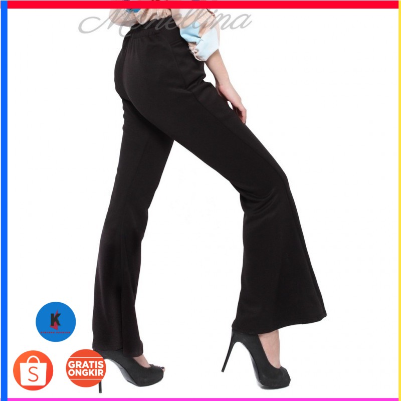 [BISA COD] 8C2 - CUTBRAY Celana Scuba Panjang Wanita Kekinian MF