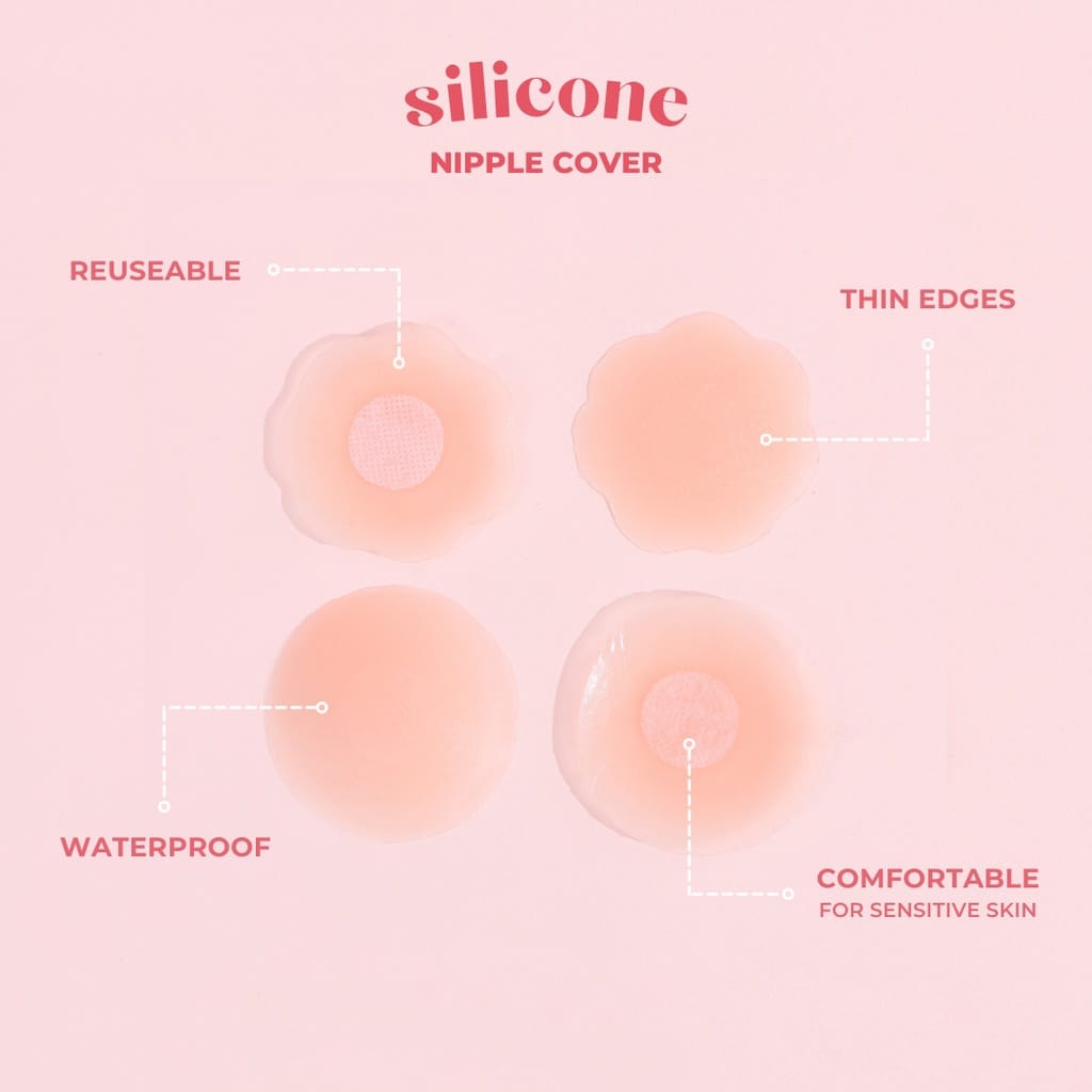 (VCM) BRA Nipple PAD Cover Self adhesive Nipple pad Silicone Pad Silicon Bra Penutup Puting Susu (SEPASANG)