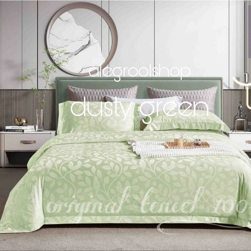 PROMO!!FULL SET BEDCOVER+SPREI LUXURY JACQUAD SUTRA ORGANIK SERAT BAMBU 100% IMPORT TERMURAH