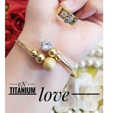 Titanium gelang cincin wanita i166