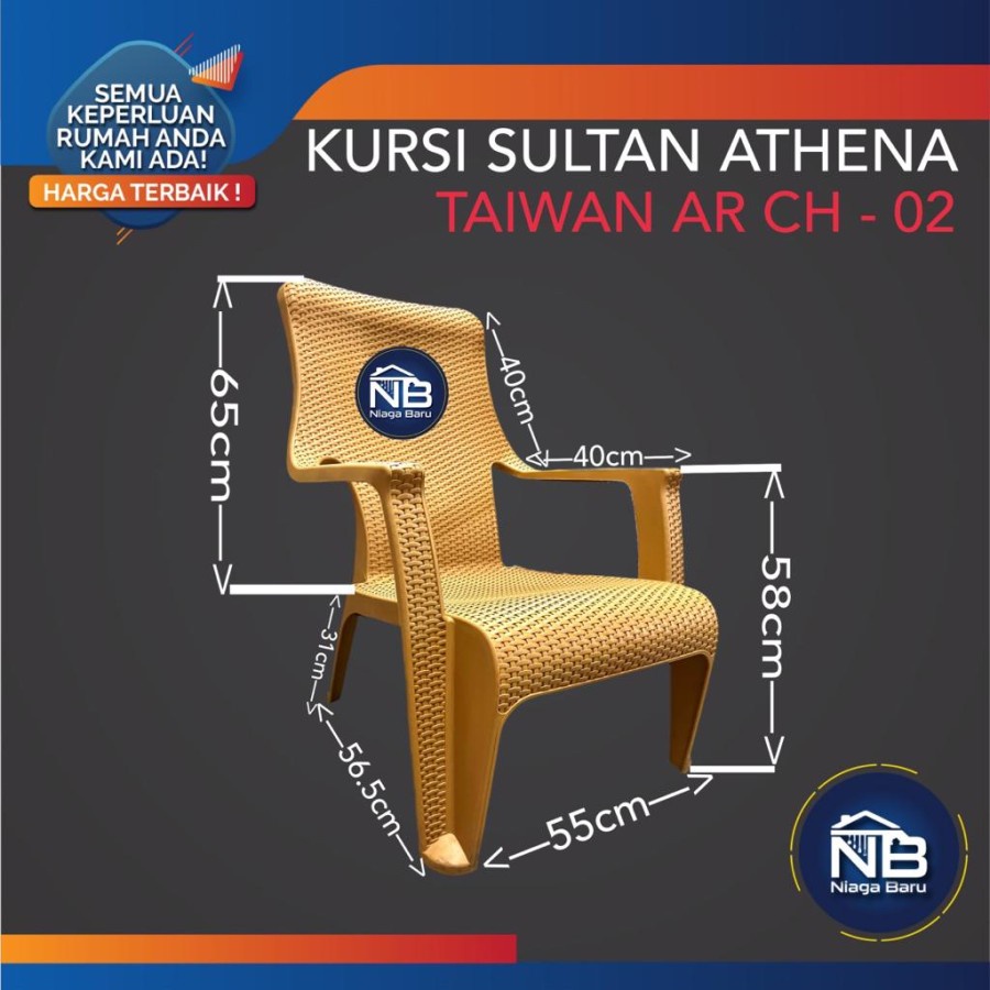 Kursi Plastik Sender Sultan Kursi Plastik Sender Raja Athena Taiwan