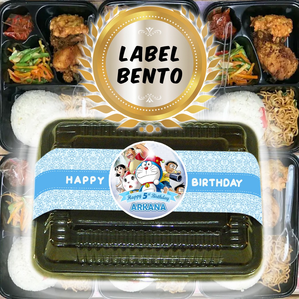 

DORAEMON - LABEL BENTO / LABEL AQIQAH / LABEL NASI BENTO ULTAH ULANG TAHUN