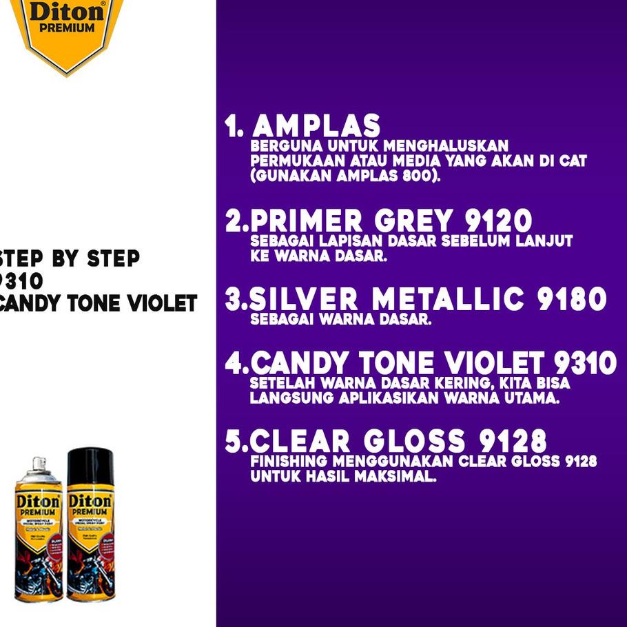 ♘ Diton Premium 9310 Candy Tone Violet (Ungu Candy) cat semprot ✿