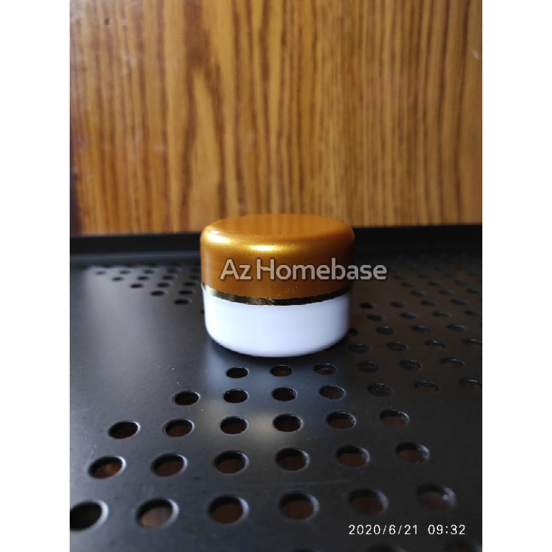 Pot Krim 12,5gr Emas Tua Putih Titik Dua - Pot Krim 12.5 gram - 10 gram Emas Putih Bawah Titik Dua