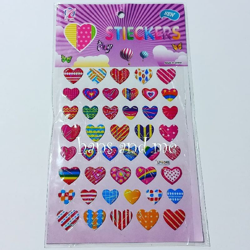 

Sticker Timbul Stiker Anak Hati Motif