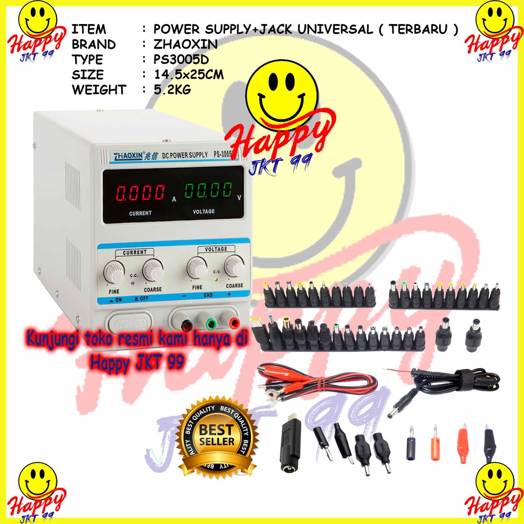 [ HAPPY JKT 99 ] FULLSET 100% ORIGINAL POWER SUPPLY PSU DC ADJUSTABLE ZHAOXIN PS-3005D PS 3005 D PS3005D PS3005 3005D