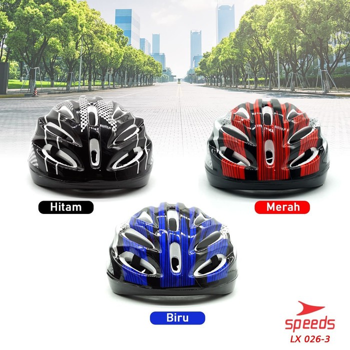 Helm Sepeda Inline Skate Helm Dewasa Protector Head MTB Gunung Lipat PVC Foam Speeds 026-3