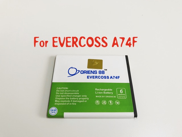 (P) Baterai batre battery EVERCOSS A74F double power/IC ORIENS88