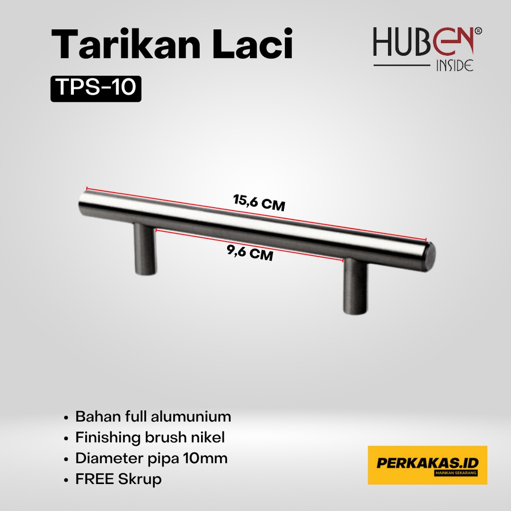 Tarikan Laci Lemari Stainless Steel HUBEN TPS10