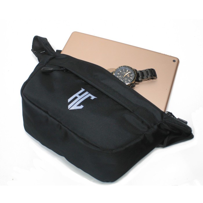 Sling Bag Pria Original Distro Murah Bahan Cordura Premium Stylish - Hitam