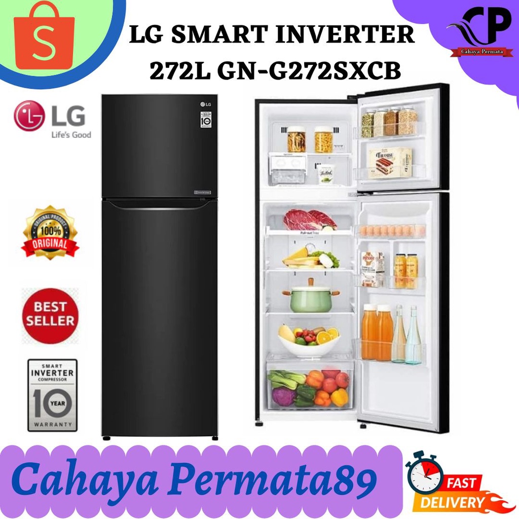 LG KULKAS 2 PINTU SMART INVERTER COMPRESSOR GN-G272SXCB